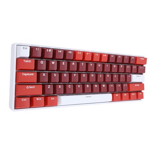 Yanmis ゲーミングキーボード、2.4G / BT3.0 5.0/タイプC有線メカニカルキーボード、RGBバックライト付き61キーブルースイッチコンピュータキーボード、用、用、Android用、IOS用 Yanmirou2p7g4xd