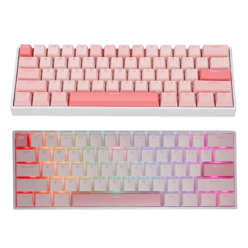 Elprico 61キーメカニカルワイヤレスBluetoothゲーミングキーボード、RGBライト付き、PCラップトップ用、長いバッテリー寿命、 10、HarmonyOS互換 Elprirs7pg8hfkm