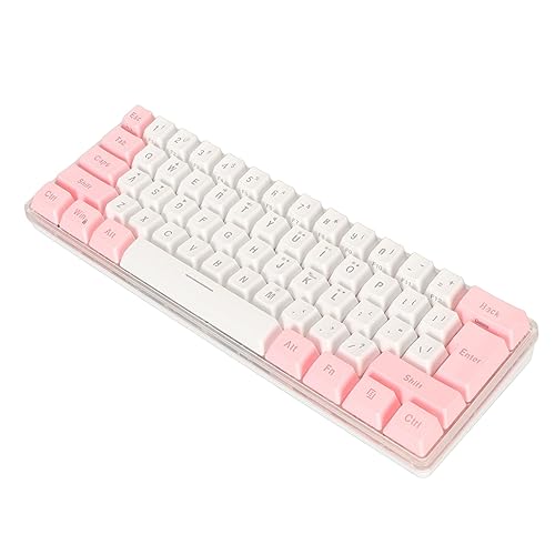 GEERYZHE ミニキーボード 61キーキーボード 有線ゲーミングキーボード RGB 小型ゲーミングキーボード ゲーミングキーボード 60%模造メカニカルコンパクト タイピスト用 (ピンクホワイト) GEERYZHE9mx3z1n0tg-13