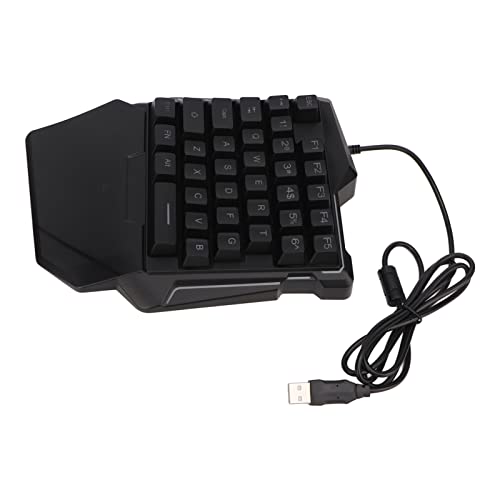 lvifloae 片手ゲーミングキーボード 35キー カラフルバックライト プロフェッショナルUSBインターフェース 人間工学RGBキーボード PC用 lvifloae1vg24dbtzq