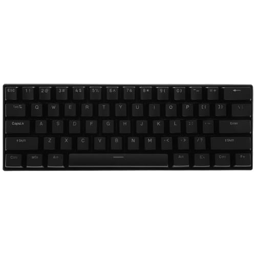 BAZEITFLOW K101 有線 61キー メカニカルゲーミングキーボード ブルースイッチ搭載 ブラック RGBバックライト付き 人間工学設計 PCゲーム オフィス 606GWVA