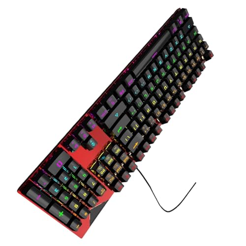 Mllepjdh 82 RGB バックライトメカニカルゲーミングキーボード PC ブルースイッチ有線デザインアンチゴーストメカニカルゲーミングキーボード