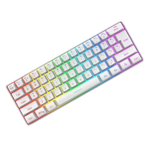 Bsbpeuwpcj キーボード 片手キーボード 15キー 回転ノブ付き3種接続を支持 プログラマブルキーボード 7色のRGB 赤軸メカニカルキーボード/有線/2.4G接続 軸体交換 回転ノブ付き 18キャラクタ 6連打 連続 左手ゲーミングキーボード カスタム可能なキー 片手 小型キーボード(15キー3ノブ, 白色) LZ448-250818