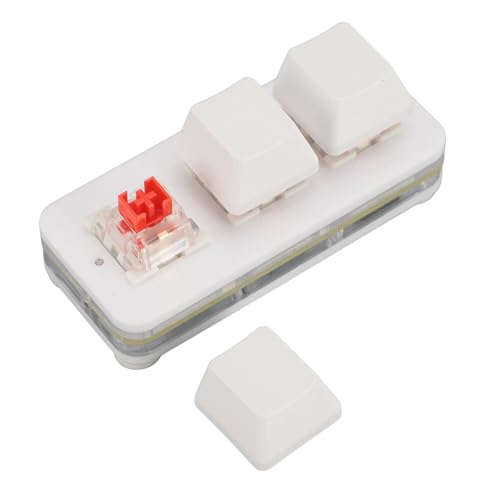 JUNENTER 3キー USB ミニ PC RGB メカニカルゲーミングキーボード、タイプC、赤軸、片手操作、カスタマイズ可能、プログラム可能、ホットスワップ可能、オフィス、ゲーミング