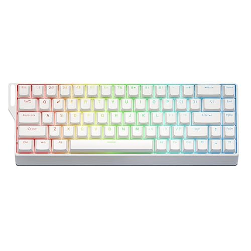 Vbestlife 60% ワイヤレスメカニカルゲーミングキーボード、USB/BT5.0/2.4G トライモード RGB ゲーミングキーボ、サイドプリント PBT キャップ付き (黒) VByix7mqc2ga-13