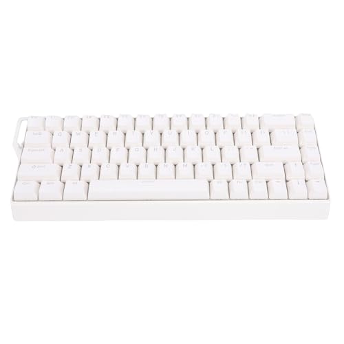 GOWENIC ホール効果ゲーミングキーボード、サイドプリントキャップ付き有線ワイヤレスRGBバックライト付きキーボード、3モ接続、ゲームタイピング用 (黒) (白) GOe3ovqkm1bn-11