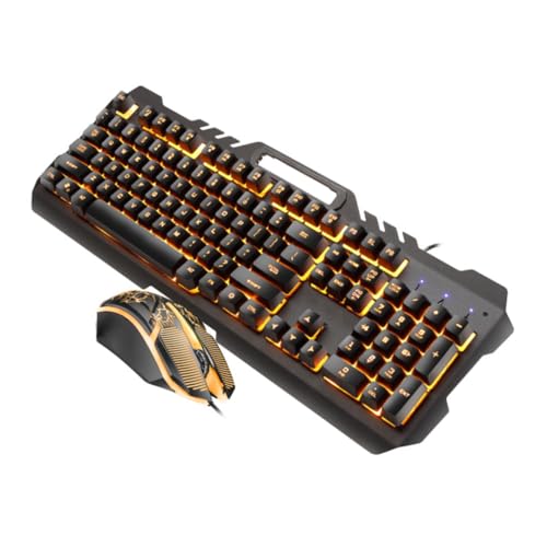 UNCYZR バックライト付き属ゲーミングキーボード マウス 有線 高耐久性 快適性 簡単インストール 夜間のゲームに fda6382