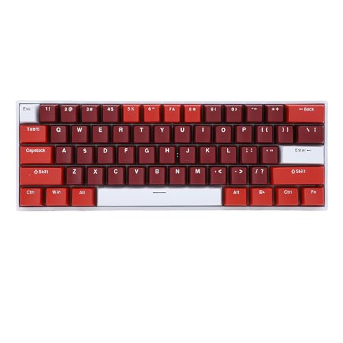 Elprico ポータブル 60% メカニカル ゲーミング キーボード、RGB バックライト付きコンパクト 61 キー ミニ ワイヤレス オフィス キーボード Elpriofrhns6agi