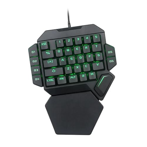 Bibuyu 片手用メカニカルゲーミングキーボード K50 RGB バックライト付きポータブルミニゲーミングキーパッド ゲームコントローラー（PC ゲーマー向け） 660700070A1