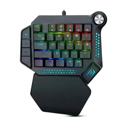 Bibuyu 片手用メカニカルゲーミングキーボード K60 RGB バックライト付きポータブルミニゲーミングキーパッド ゲームコントローラー（PC ゲーマー向け） 660700070A2
