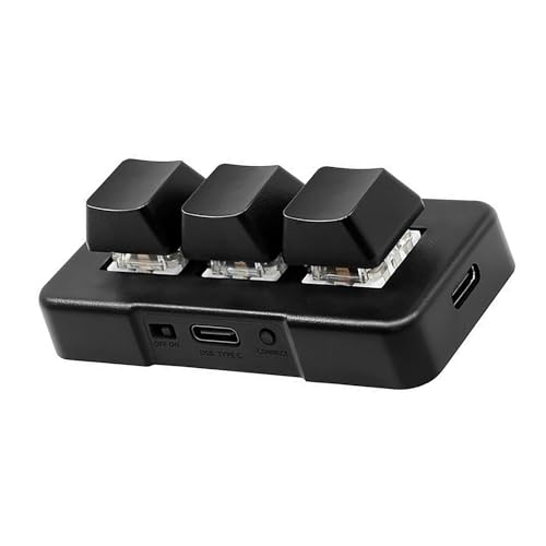 CHAMEEN メカニカル キーボード USB ミニ 3 キー キーボード RGB メカニカル ゲーミング キーボード 3 モード コネクタ ワイヤレス用 プログラミング マクロ YCJP2401007T08BH3312