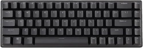 CTSHIZF ゲーミングキーボード、68キーコンピュータキーボードプラグアンドプレイブルースイッチRGBバックライト付きオフィス用 (白青) efg8915