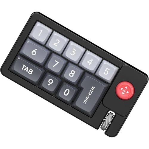 ONESUGAR ＯＮＥＳＵＧＡＲK810 小型キーパッド、マクロとジョイスティック対応、メカニカルゲーミングキーボード、12キー、カスタマイズ可能、ホットスワップ可能、片手キーボード、作業効率化 (ブラック) ONESUGARK810