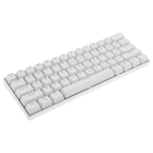 Generic メカニカルキーボード 有線 ホワイト 静音設計 バックライト付き ノートパソコン対応 ゲーミング用 2QP0DQ