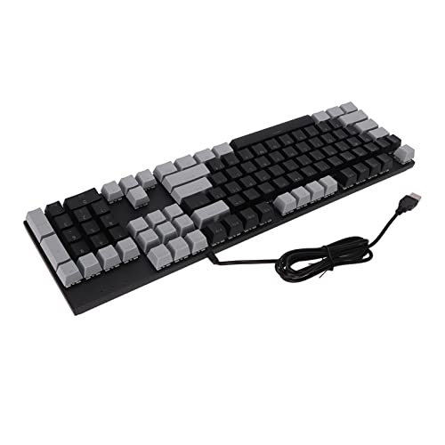LKJHGFCVBG ブルースイッチメカニカルキーボード、耐摩耗性ブルースイッチメカニカルゲーミングキーボード ABS アルミニウム合金 RGB オフィス用 (グレー)