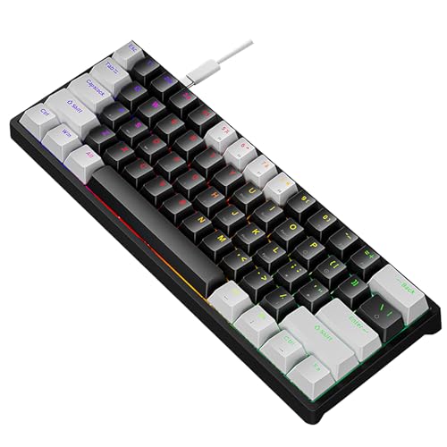 CHAMEEN メカニカルキーボード 機械式 ゲーミングキーボード USB 有線 防水 充電式 LEDバックライト オフィス ゲーミング用 機械式キーボード YCJP2401007T08BH3405