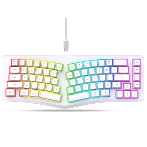 Shurhome サイレント操作ゲーミングキーボード 69 レイアウト Rgbs カスタマイズ可能なバックライト付きアンチゴーストテクノロジー ユニバーサルプラグプレイ互換性 USB C 有線キーボード