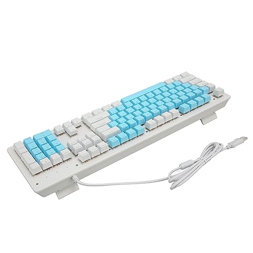 LKJHGFCVBG ゲーミングキーボード、クイックレスポンスRGBバックライト付き有線キーボード1044.9フィートケーブル、デスクトップラップト用 (赤スイッチ(青白キャ))