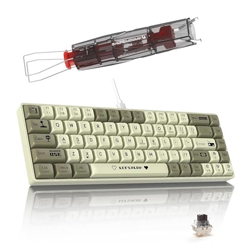 MAMBASNAKE ×AJAZZ AK680 有線ゲーミングキーボード 赤軸とMAMBASNAKE メカニカルキーボード キー抜きシャフト抜き2in1のセット