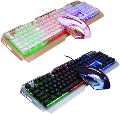 Peafry ゲーミングキーボードとコンボ キーボードゲーム メカニカル ゲーミング キーボード スーツ Usbキーボード Usb バックライト キーボード (示されているように)