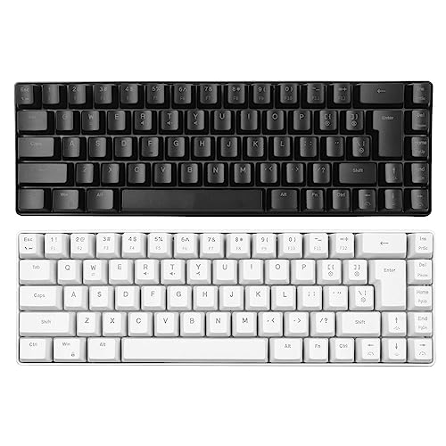 Generic メカニカルゲーミングキーボード V200 68キー 白 – USB-C接続 ポータブル設計 オフィスゲーム両用 RGBバックライト付き XTQY5XV7B