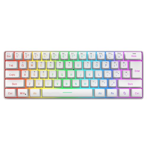 CHAMEEN ゲーミングキーボード テンキーレス 赤軸 メカニカル キーボードバックライト カスタマイズ 静音 着脱式ケーブル 有線 ゲーム オフィス用 パソコンキーボード 高速反応 YCJP2401007T08BH3364