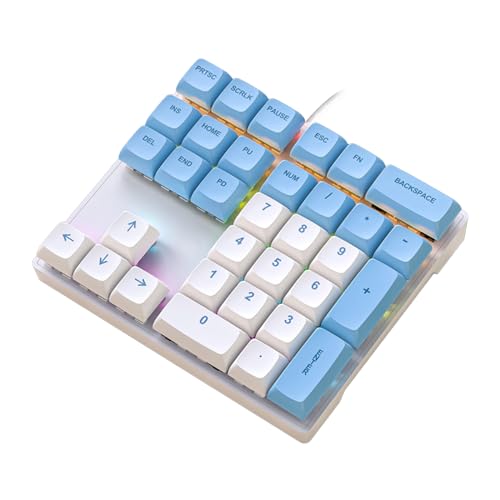 VIBRIPRIYA ワイヤー 33 キー ワイヤー バックライト付きメカニカル テンキー タイプ C 外部ノートブック ラップトップ テンキーパッド キーライン分離 ゲーミング キーボード メカニカル テンキー パッド ゲーム アクセサリー JP117240905