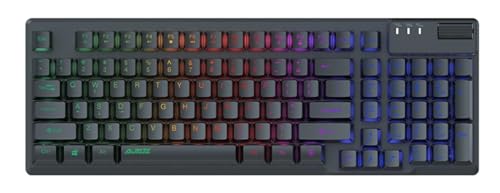 JDGHALU AF981 有線キーボード RGB ゲーミングキーボード 19 キーアンチゴーストメタルベース人間工学に基づいたデザインボリュームコントロール付き