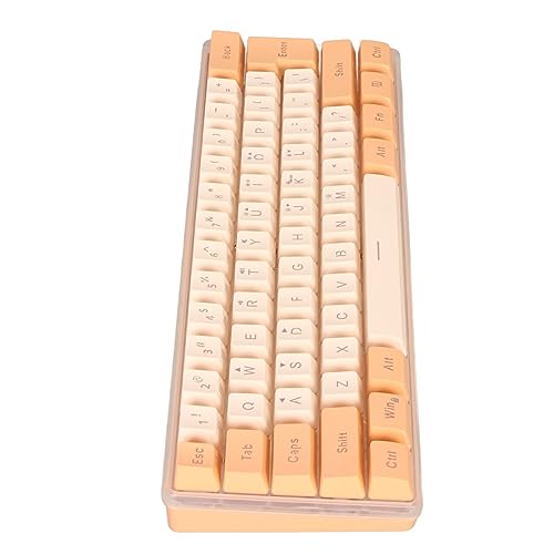 GEERYZHE ミニキーボード 61キーキーボード 有線ゲーミングキーボード RGB 小型ゲーミングキーボード ゲーミングキーボード 60%模造メカニカルコンパクト タイピスト用 (オレンジイエロー) GEERYZHE9mx3z1n0tg-12