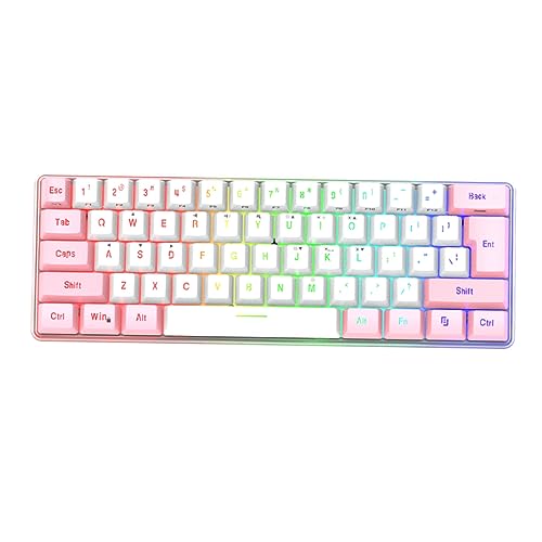 TINEASUR 61 キー キーボード メンブレン キーボード RGB 照明 ミニ ゲーミング キーボード PC 用
