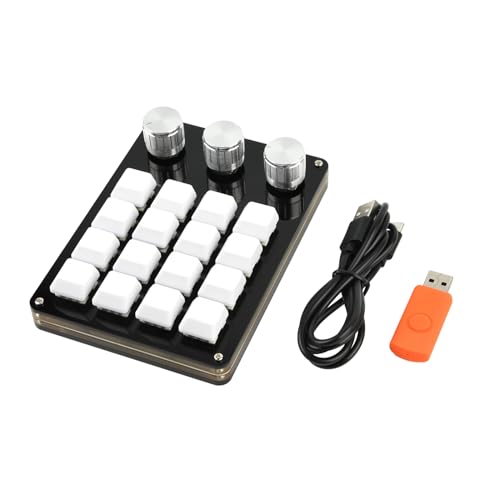 VTNLZJUHUIO RGB マクロキーパッドマクロノブキーボードコピーペーストミニゲーミングキーパッド 16 キー 3 ノブ 用メカニカルキーボード JUA30250328