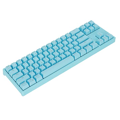 Generic 71キーメカニカルキーボード 白 – RGBバックライト搭載 Type C有線 ゲーミング入力向け ブルースイッチ採用 人間工学設計 (ブルー) YDGX92224C-55