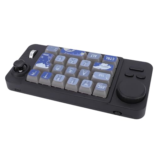 Acogedor 19キー片手メカニカルキーボード、ノブジョイスティック付きプログラマブルマクロパッドRGBバックライト付き、2.4G BluetoothトライモードゲーミングパッドPC用 Acoge5h4wa3z7m9