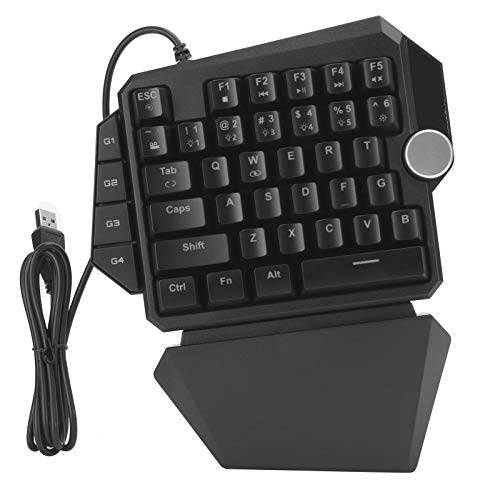 Pilipane RGB バックライト付き片手ゲーミングメカニカルキーボード 44 キー、PC ゲーム周辺機器、PC 用 RGB バックライト付きメカニカルキーボード、人間工学に基づいたデザイン Pilipanexgk8dztwe1
