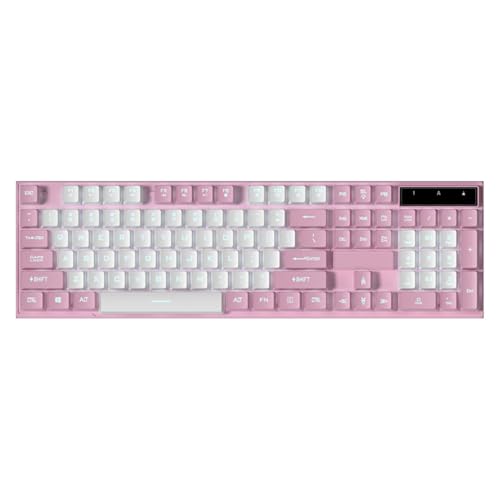 RUMDS 機械的な感触と人間工学に基づいたキーボードを備えたPC用バックライト付き有線ゲーミングキーボードゲーマー。