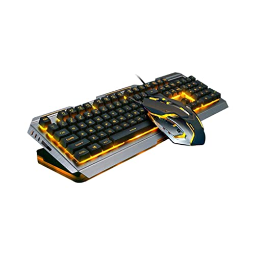 Ipetboom ゲーミング向け有線メカニカルキーボード マウス 高弾性浮動キー レトロ刻印 複色バックライト搭載 耐久性メタルパネル仕様