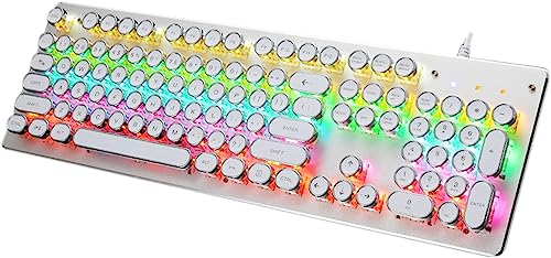 SoftNesth 照らされたメカニカルキーボード, 駆動 照光式メカニカルキーボード104キーゲーミングキーボード電源操作9鮮やかな照明効果コンピューターラップトップスポーツ旅行旅行ポータブル LZ445-250802
