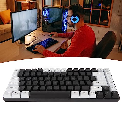 Yosoo POCREATION (ポクリエーション) 84キー RGB バックライト付きゲーミングキーボード 人間工学に基づいてカーブした静かな機械的感覚 Type Cインターフェイス付き Win10 OS Xノートパソコンに最適 (ブラック) POCREATIONz6hq9t4xfs-12