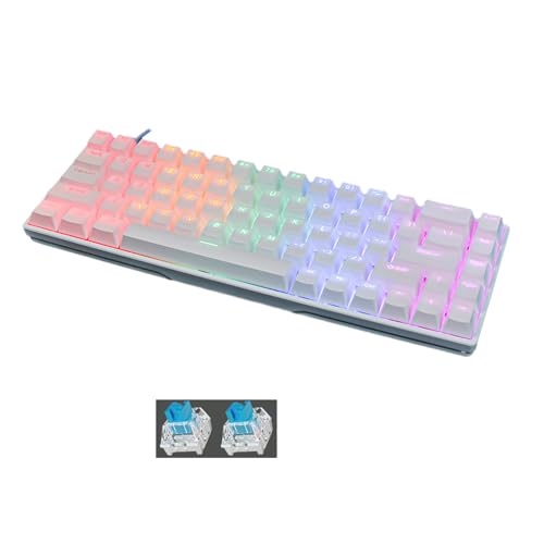 LKHGCT メカニカルキーボードホットスワップ可能なゲーミングキーボードコ付き68ゲーミングコンピュータPCラップトタイピ用