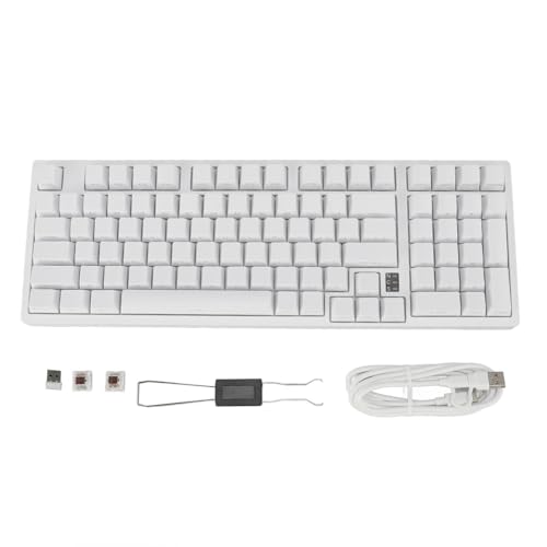 Yanmis ゲーミングキーボード、2.4G / BT3.0 5.0/Type C 有線メカニカルキーボード、RGB バックライト付き 98 キーブラウンスイッチコンピュータキーボード Wins for HarmonyOS for Android Yanmi4hvrgm5wts
