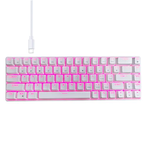 Eoitushy KEXIAO 68Keys メカニカルキーボード ダブルショットインジェクション バックライトオプション付き PCゲーマー用 USB C 小型ゲーミングキーパッド