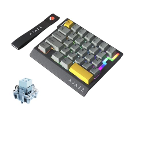 LKDA 片手キーボード メカニカルキーボード 高速対応有線ゲーミングキーボード 29キー配列 RGB 磁軸対応 8000Hzポーリングレート 0.01mm RT精度 0.125ms超低遅延 人間工学 (ブラック)