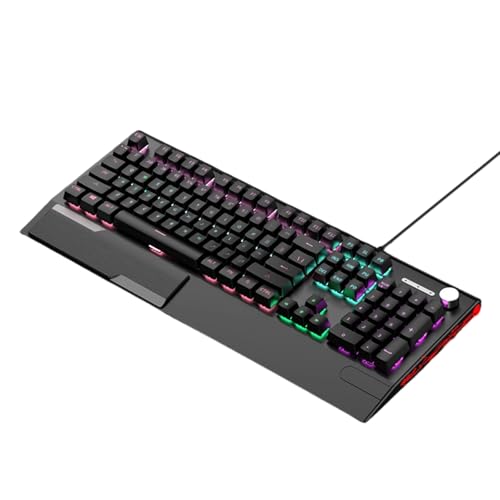 GMBYLBY 104キーコードUSBメカニカルゲーミングキーボードRGBバックライトNスイッチ強化