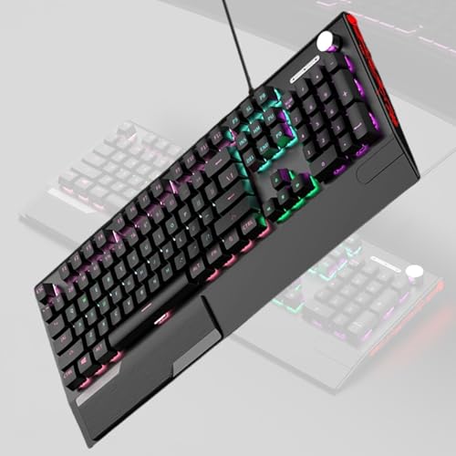 Sxett 104キーコードUSBメカニカルゲーミングキーボードRGBバックライトNスイッチ強化