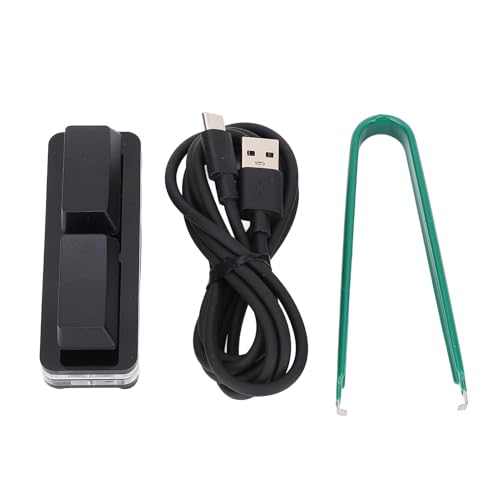 SparkFeng プログラマブル 2キー RGB メカニカルキーパッド USB 有線 ホットスワップ可能 OSU ゲーミングキーボード Type C搭載PC用 コンパクトなプログラム可能なキーパッド オフィスおよびメディアコントロール用 (ブラック)
