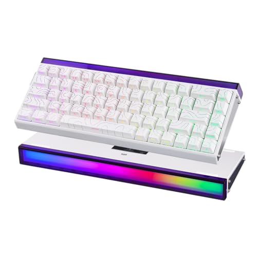 EPOMAKER x Aula Hero 68he 60% ゲーミングキーボード 有線、ホール効果磁気スイッチキーボード RGBバックライト、調節可能な作動、ラピッドトリガーモード、8K Hzポーリングレート、0.125msレイテンシ、サイドプリントPBTキーキャップ。