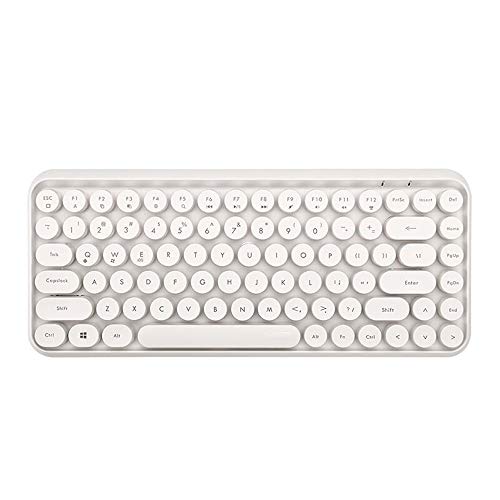 ZhaoGangLi ゲーミングキーボード Bluetoothのキーボードのタブレットノートホームオフィスガールパンクキーボードモバイル PC用キーボード 仕事用 ゲーム用 (Color : White, Size : 34.6x15.0x3.5 cm)