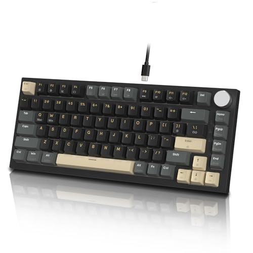 MAMBASNAKE ×ATTACK SHARK K85 ラピッドトリガー 搭載 有線 75% RGBPBT カラー マッチング ゲーム メカニカル キーボード ー 磁気 ゲーミングキーボード ゲーミングキーボード ストローク調整可 pbt キーキャップ TKL ゲーミング US 配列 82キーアンチゴースト ガスケット構造 専用メディアコントロールアルミニウム合金ノブ ケーブル- スターブラック