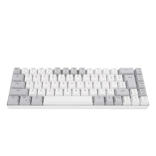 XUMIUZIY 60%有線ゲーミングキーボード RGBバックライト超コンパクト68キーミニゲーミングキーボード アンチゴースト&マルチメディアキー USB有線コンピュータキーボード Wins/OS X PC用 (グレーホワイト) XUMIUZIYumxcr08fkn-13