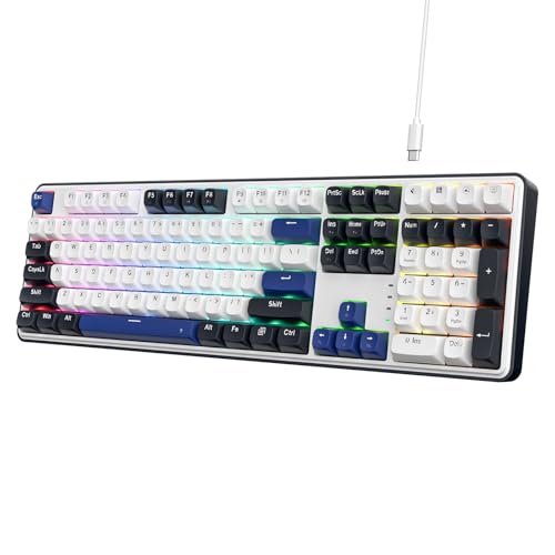 REDRAGON K689 有線ガスケット RGB ゲーミングキーボード 108キー メカニカルキーボード ホットスワップ対応ソケット 3層ノイズ減衰 ミックスカラーキーキャップ カスタムリニアスイッチ